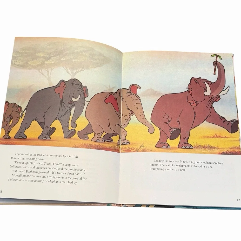 Walt Disney's The Jungle Book Hardcover Book Disney Classic Series 1991 Vintage